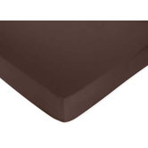 Green and Brown Hotel Fitted Crib Sheet in Solid Brown