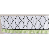 Princess Black, White and Green Collection Window Valance
