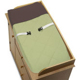 Hotel Green and Brown Collection Changing Pad Cover