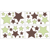 Hotel Green and Brown Collection Wall Decal Stickers