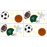 Play Ball Sports Collection Wall Decal Stickers