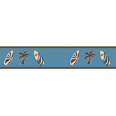 Surf Blue Collection Wall Paper Border