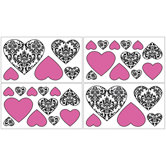 Isabella Hot Pink, Black and White Collection Wall Decal Stickers