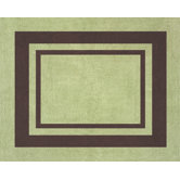 Hotel Green and Brown Collection Floor Rug