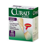 Curad Sheer Bandages, Clear,  80 per Pack