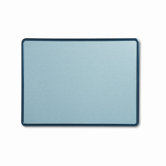 Contour Fabric Bulletin Board, 48 x 36, Light Blue, Plastic Navy Blue Frame