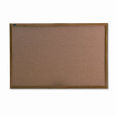 Cork Bulletin Board, Cork Over Fiberboard, 36 x 24, Natural Oak Frame