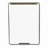Oval Dry-Erase Board, 29 x 40, Metallic Bronze Finish Steel, Framed