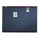Prestige Plus Magnetic Fabric Bulletin Board, 72 x 48, Mahogany Frame
