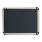Euro-Style Bulletin Board in Black with Aluminum Frame