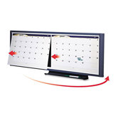 Modular Two-Month Calendar System for Cubicles in Gray with Aluminum Frame