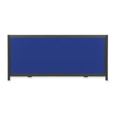 Display System Optional Header Panel, Fabric, 24x10, Blue/Gray/Black PVC Frame