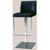 Adjustable Swivel Stool with Upholstered Seat in White