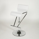 Adjustable Swivel Stool in White