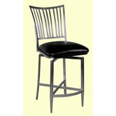 Ashtyn Memory Swivel Bar Stool in Nickel Plated