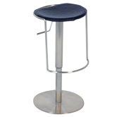 Adjustable Backless Swivel Stool in Black