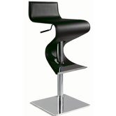 Adjustable Contemporary Swivel Stool in Black