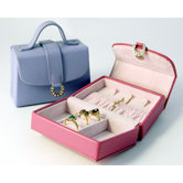 Bold and Spring Ladies Petite Handbag Jewelry Box in Purple