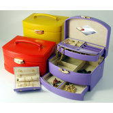 Bold and Spring Ladies Large Auto Open Jewelry Box