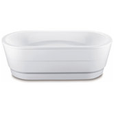 Vaio Duo 16.93" x 70.87" Oval Bath Tub with Molded Panel in White