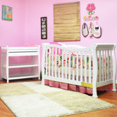 Athena Nadia Convertible Crib Set in White