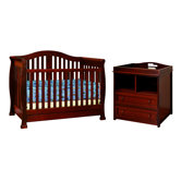 Athena Spring Crib with 2-Drawer Changer Dresser
