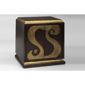 Hand Painted Swirl Cabinet in Dark Chocolate