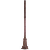 Post with Base in Rust Patina