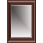 Beveled Mirror with Polystyreen Frame in Cherry