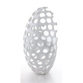 Opa 14.5" Mesh Accent Vase in Matte White
