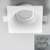 Invisibli 4 Light Recessed Square with Adjustable LED