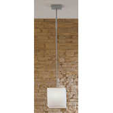 Kubik Large Single Light Pendant in Gray Metal