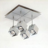 Dau Spot Four Light Square Flush Mount