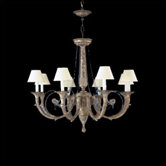 Menorca Eight Light Traditional Chandelier in Ancient Silver