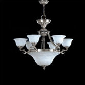 Burgos I Traditional Chandelier in Silver Oxide