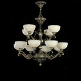 Arana Twelve Light Traditional Chandelier in Dark English Bronze
