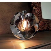 Floral Table Lamp in Chrome