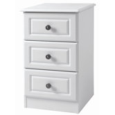 Melbourne 3 Drawer Bedside Table