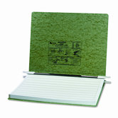 Pressboard Hanging Data Binder, 14-7/8 x 11 Unburst Sheets, Dark Green
