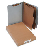 Presstex 20-Point Classification Folders, Legal, 6-Section, Red, 10/Box