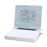 Pressboard Hanging Data Binder, 8-1/2 x 11 Unburst Sheets, Light Gray