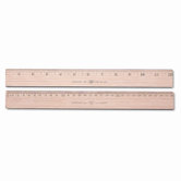 Westcott Wood Ruler, Metric and 1/16" Scale with Single Metal Edge
