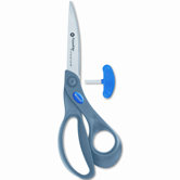 ExtremEdge Titanium Bent Scissors, 8in, Right Hand, Blue