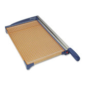 Paper Trimmer, 12", 14"x22-3/10"x3-3/10", Woodgrain/Blue