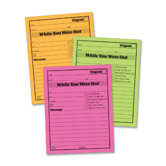 Message Pad, "While You Where Out", 4"x5", 6 per Pack, Neon Assorted