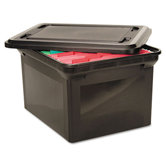 File Tote Storage Box with Lid , Legal/Letter, Plastic