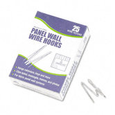 Panel Wall Wire Hooks, 25 Hooks/Pack