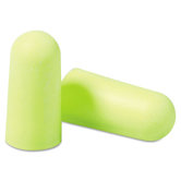 3M E-A-Rsoft Yellow Neon Soft Foam Earplugs, Uncorded, Regular Size, 200/Box