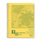 Autumn Leaf Wirebound Notebook, College/Med Rule, 8-1/2x11, WE, 80 Sheets