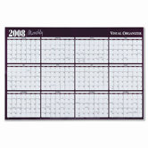 Write-On/Wipe-Off Horizontal Format Reversible Yearly Wall Planner, 48 x 32, 2013